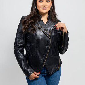 Wildfire Wrap Womens Fashion Leather Jacket